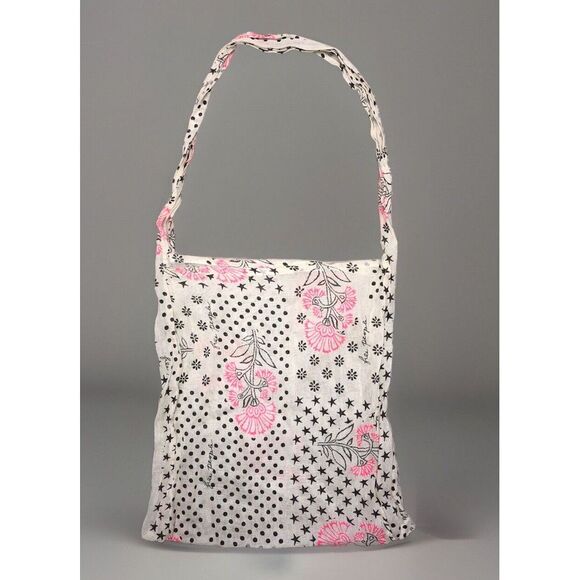 Free People Tote Bag Gauze Boho Reusable‎ Shopping Floral Festival 14x15" - Picture 1 of 9